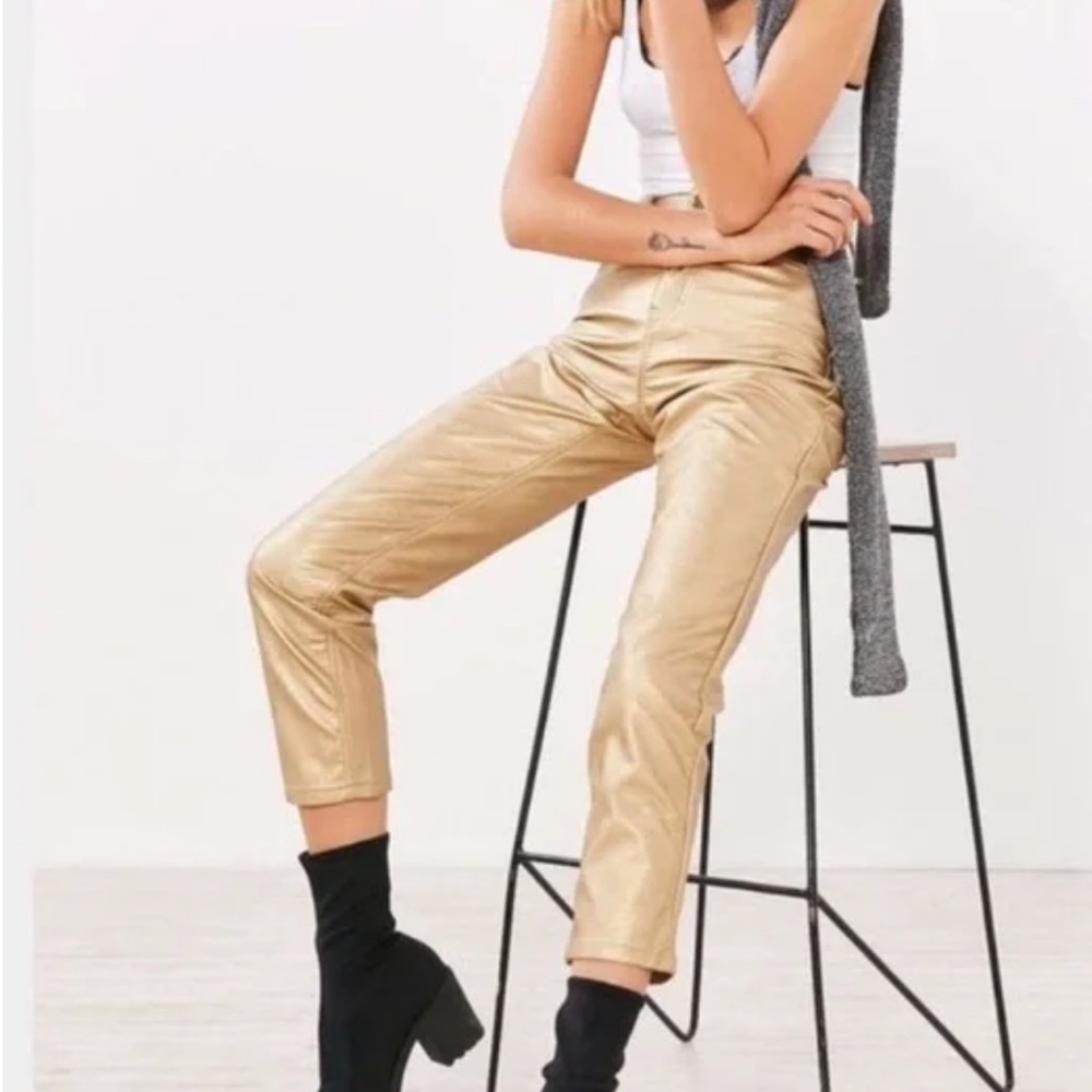 BDG Cropped Gold Girlfriend Jeans